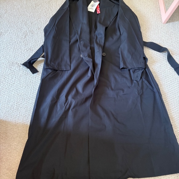 Cider trench coat full length Black Small - Picture 7 of 11